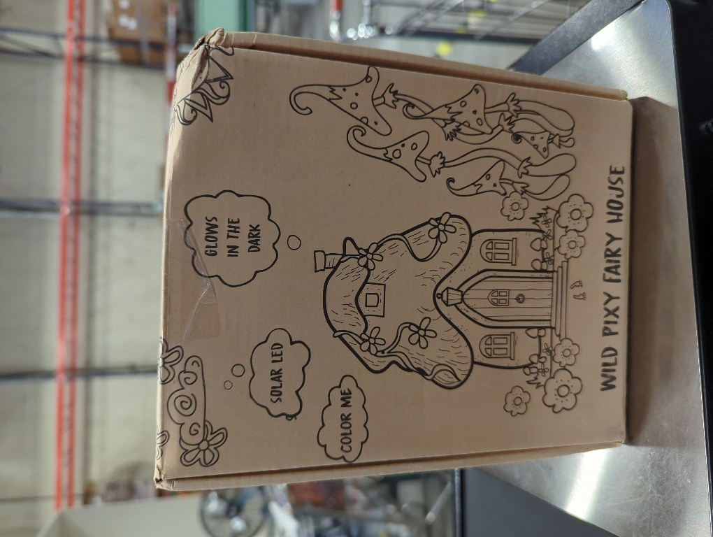 WILD PIXY Fairy Garden Kit - 13 Piece Glow in The Dark Fairy Garden Accessories, 7.1 Outdoor Fairy House with Opening Door and Solar LED Light, Garden Door for Trees, Stones, Indoor/Outdoor Décor