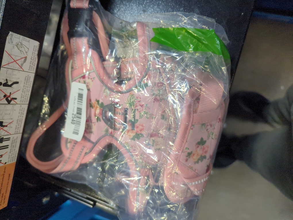 Timos No Pull Dog Harness,NO Need Go Over Dogs Head 3 Snap Buckles Reflective Oxford No Choke Harness with Front & Back 2 Metal Leash Clips Soft Padded for Small Medium Large Dogs Pink S