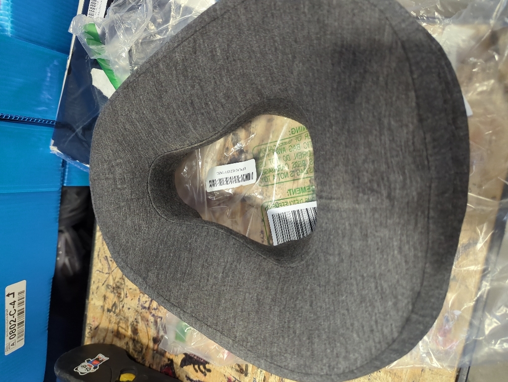 Face Down Pillow with Memory Foam, Soft Ergonomic Design for Comfortable Sleeping, Ideal for Home and Beauty Salon Use, Features Hollow Breathable Holes (Dark Gray)