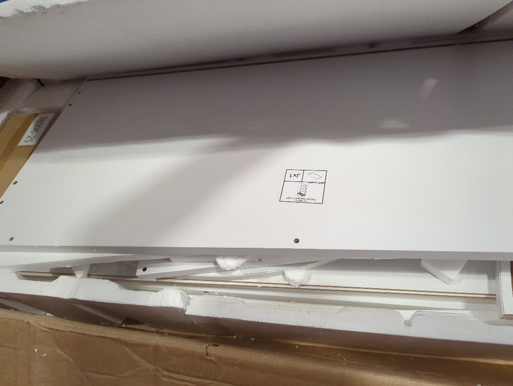 5 Tier White Shelves With Curved Top