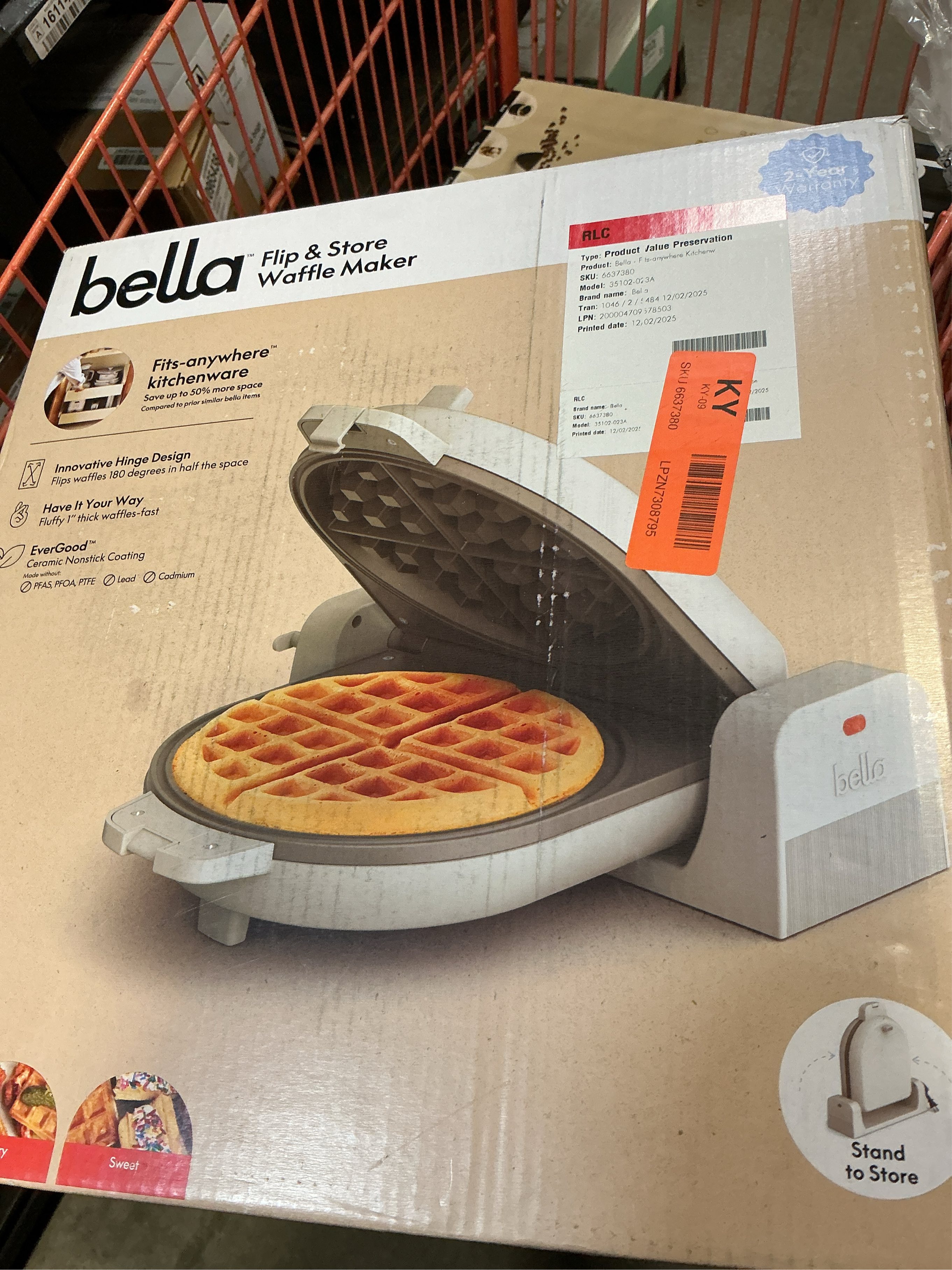 bella Flip & Store Waffle Maker, Fits-anywhere™ kitchenware