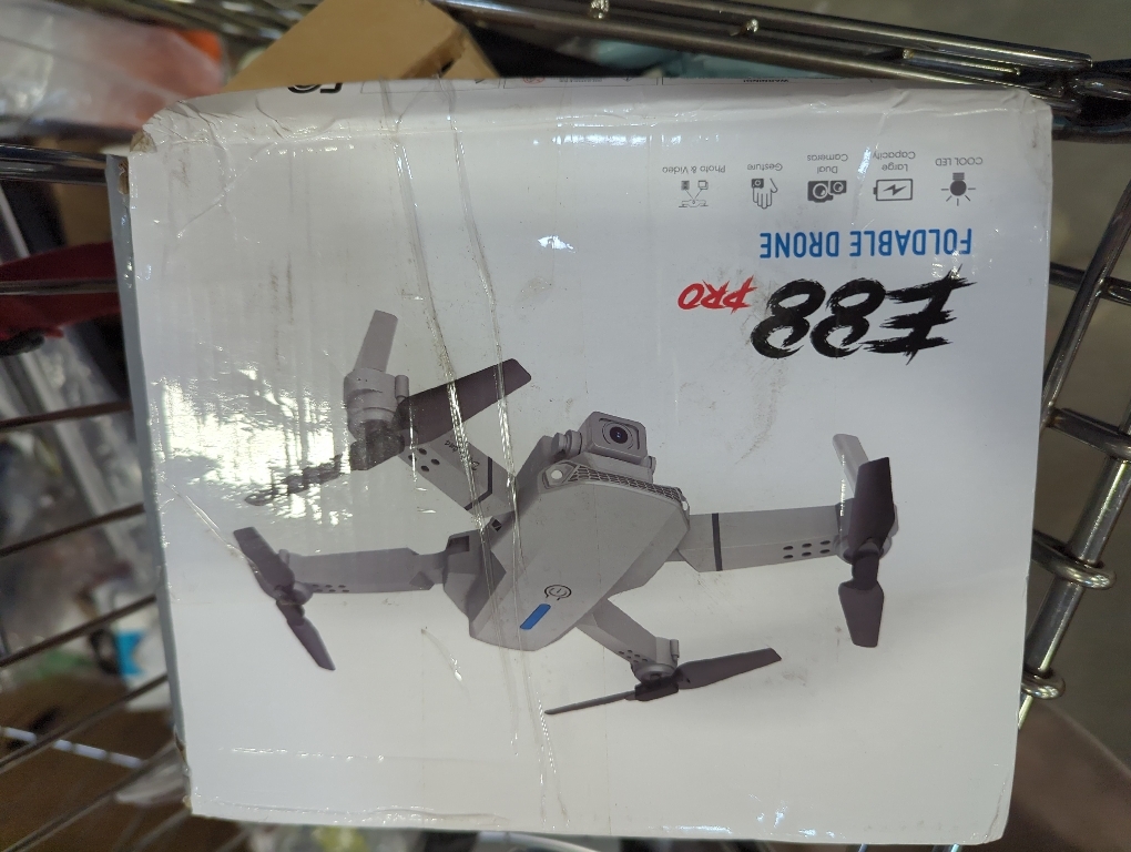 Drone with 1080P Camera - Foldable Remote Control Quadcopter with Voice Gesture Control, 3D Flip, One Key Start, Emergency Stop, 2 Batteries, Easier to use, Toy for Adults Beginners, Grey