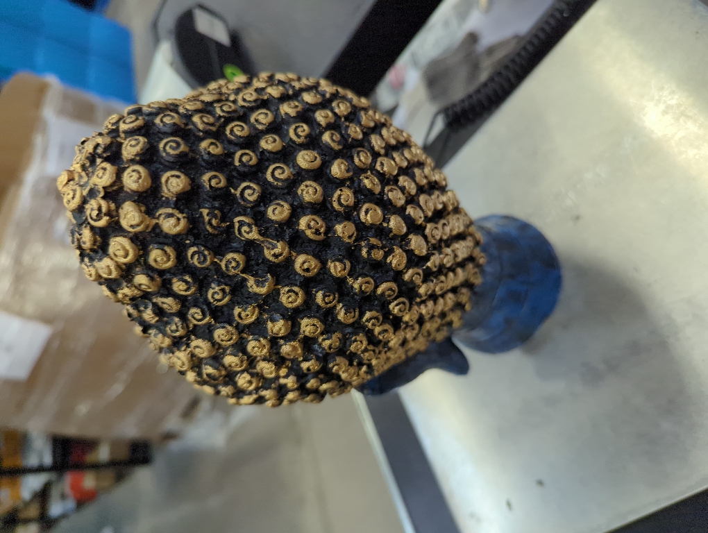 eSplanade Buddha Head Statue for Home Decor | Resin Buddha Face Showpiece for Living Room, Meditation, Office Table Desk, Shelf | Tibetan Buddhist Idol | Zen or Yoga Figurine Gifts | Blue, 12 Inch