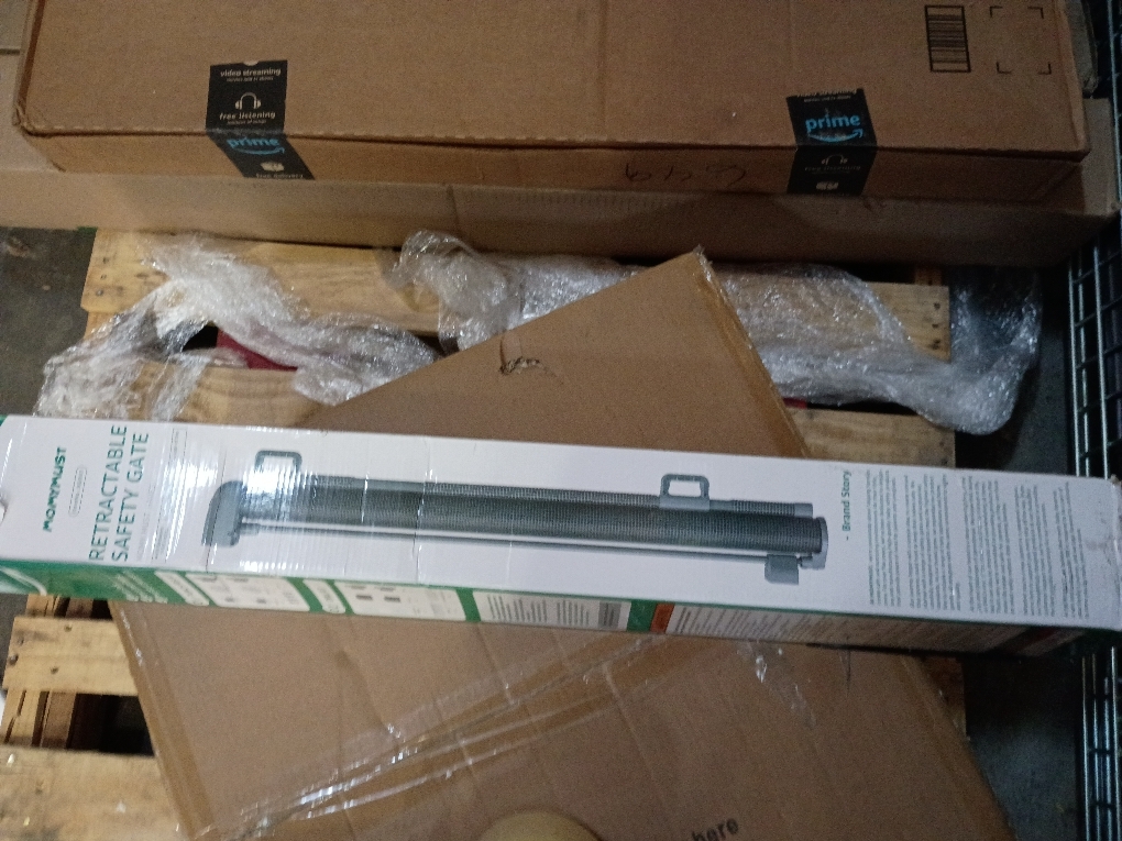 55 inches Retractable Baby Gate, 34 inches Tall Extra Wide Pet Gate for Stairs, Hallways and Doorways, Indoor Outdoor Safety Gate for Toddlers & Small Dogs, Black