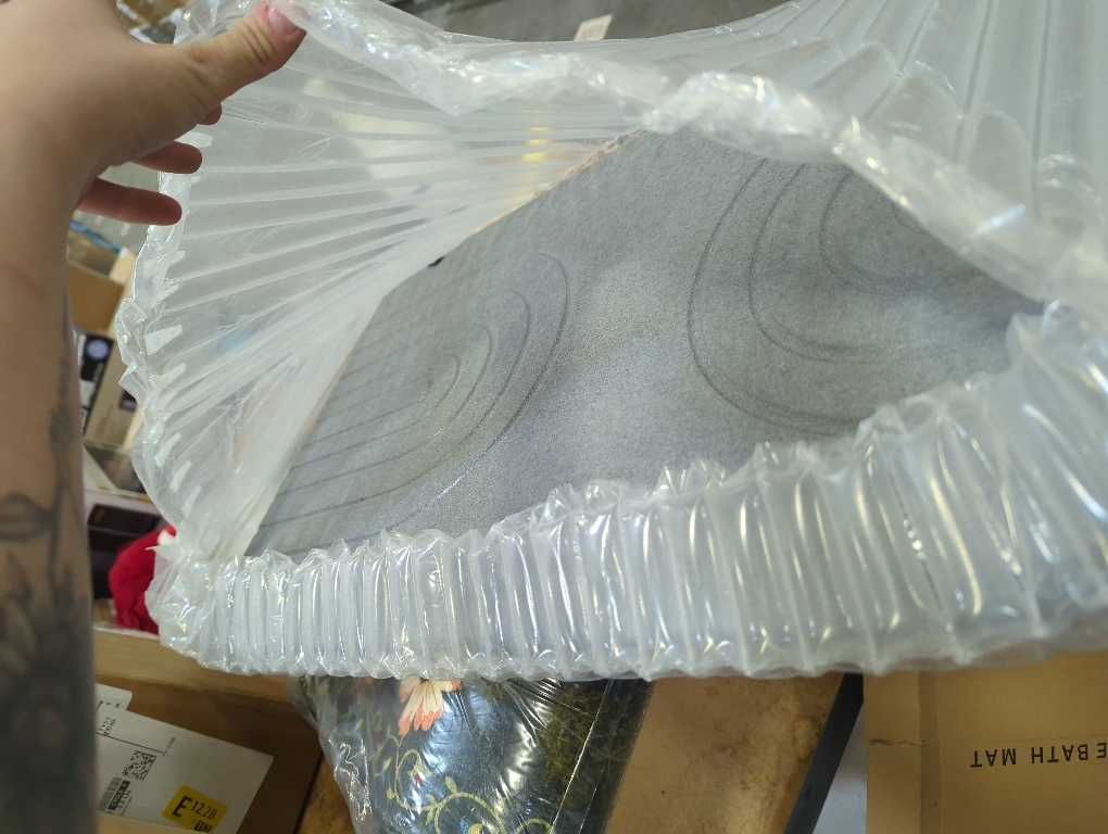 Stone Bath Mat 24x16 - Diatomaceous Earth Shower Mat, Quick Dry, Anti-Slip, Modern Design with Bonus Non-Slip Pad - Perfect for Home Safety and Style, (Gray,Semicircle)