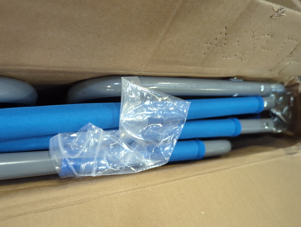 Ostrich Beach Lounge Chair, Folding & Reclining Outdoor Chaise Lounger, Blue - Portable Adjustable Recliner Chair for Lawn, Pool, Patio, Garden, and Yard