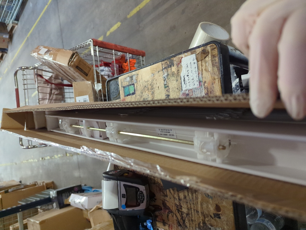 Basic Collection Pre-Cut White Cordless Room Darkening Fauxwood Blind with 2 in. Slats 31 in. W x 60 in. L