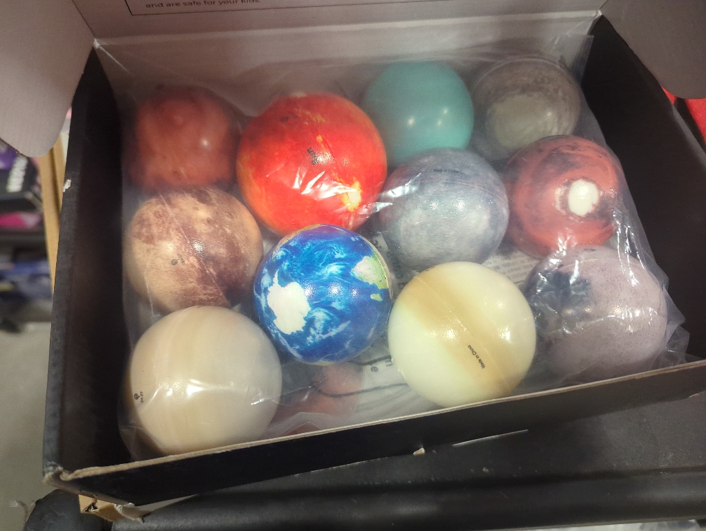 Space Balls Flashcards & Wall Stickers, Planet Toys For Kid 8-10, Outer Space Toys For Kids 3-5, Planets for Kids Solar System Toy 5-7, Solar System Model, Toddler Planet Gifts, Astronomy Decor, Earth