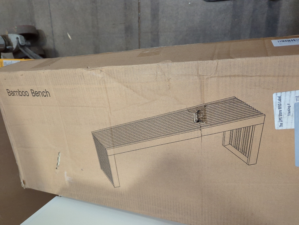 Bamboo Dining Bench, 35 inch Farmhouse Decor Indoor Kitchen Table Bench, Entryway Shoe Rack Bench, Outdoor Bench, Solid Bamboo Benches for Living Room, Hallway, Bedroom, Bathroom