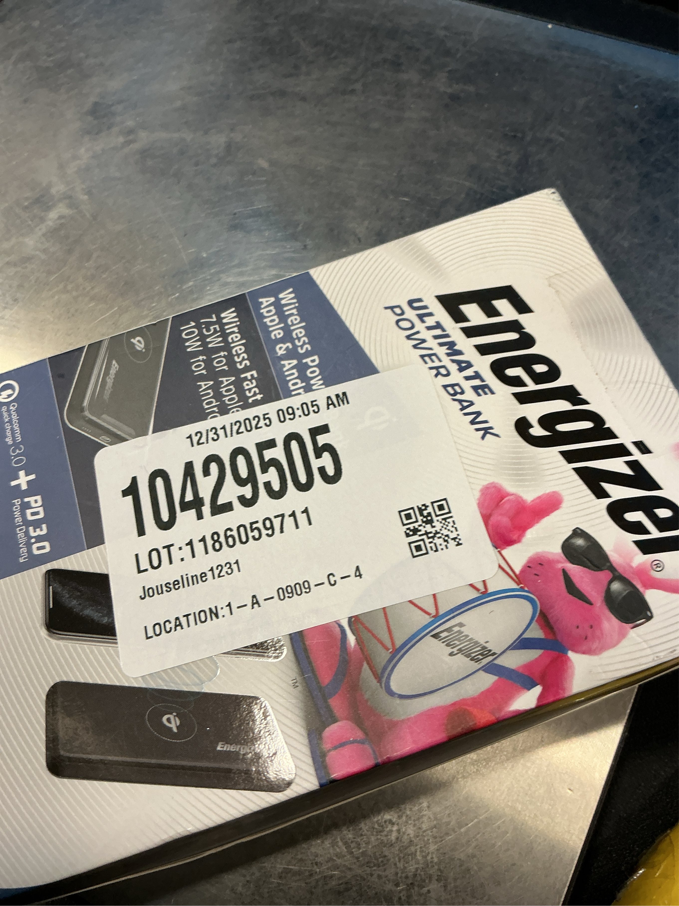 Energizer 10000mAh PowerSafe Wireless/Wired QC3 IFast USB-C/a Charging