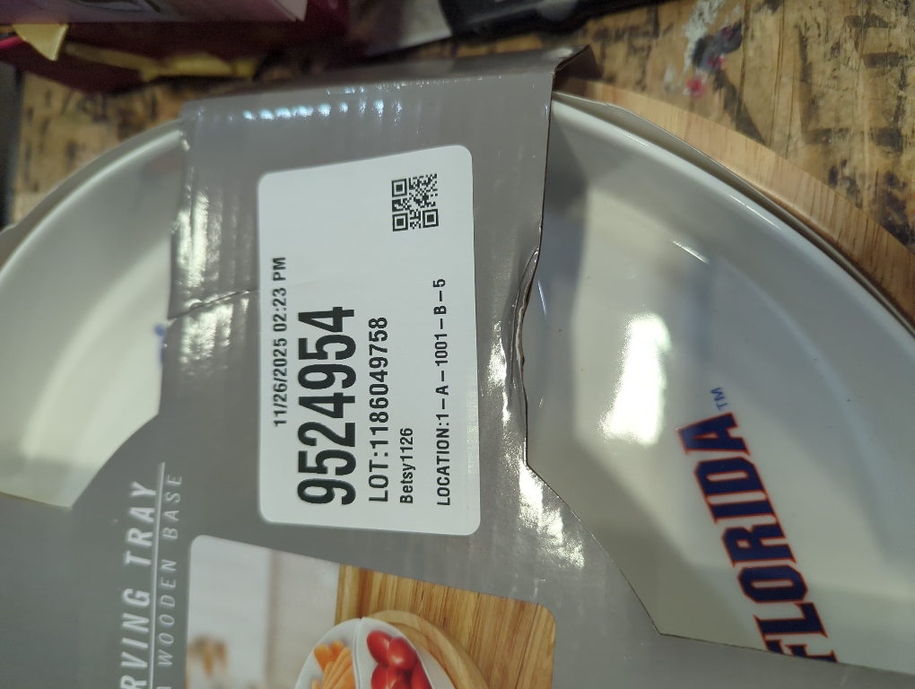 The Memory Company | Licensed NCAA 16 5-Section Serving Tray w/Wood