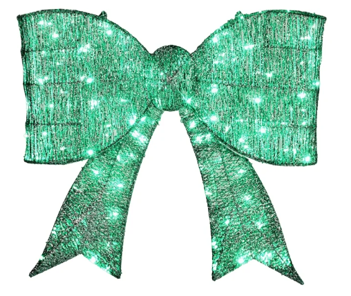 Pre-lit Giant Green Bowknot,