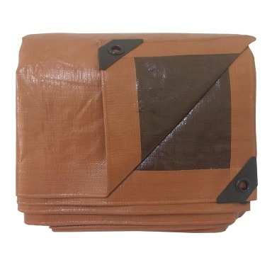 Extra large tarp reversible brown and orange