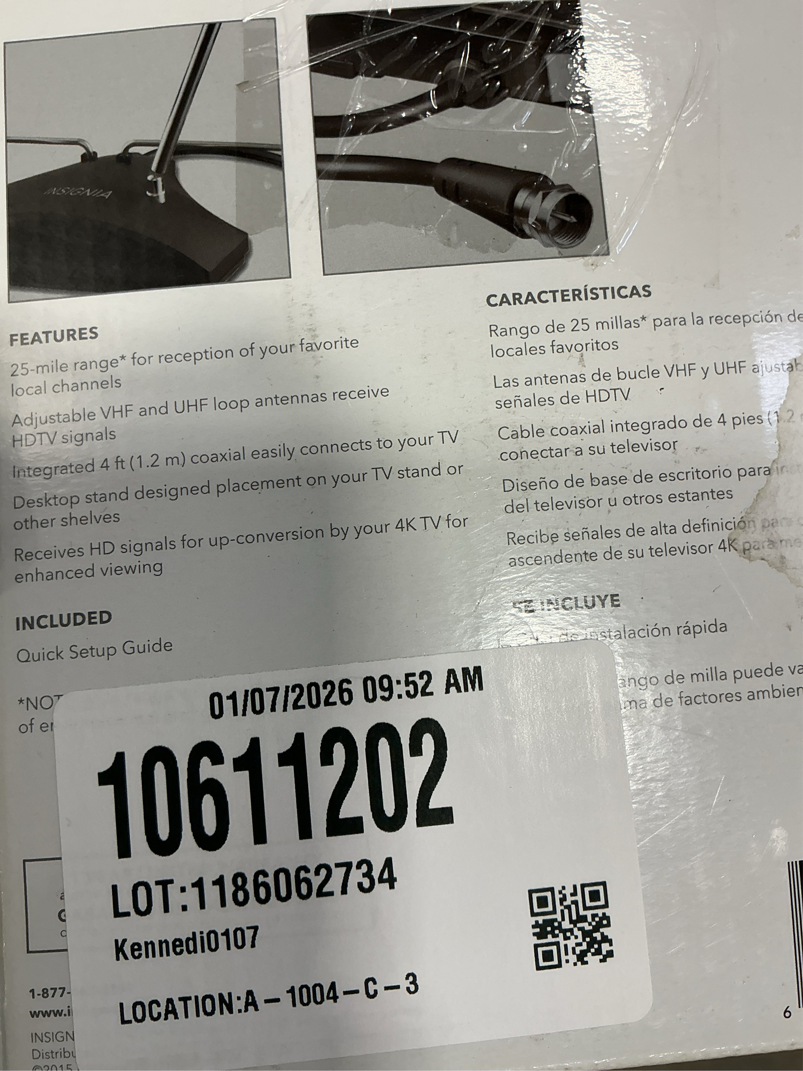 Insignia™ - Indoor HDTV Antenna - Black