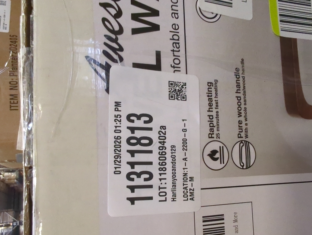 SAMEAT Heated Towel Warmers for Bathroom - Large Towel Warmer Bucket, Wood Handle, Auto Shut Off, Fits Up to Two 40X70 Oversized Towels, White