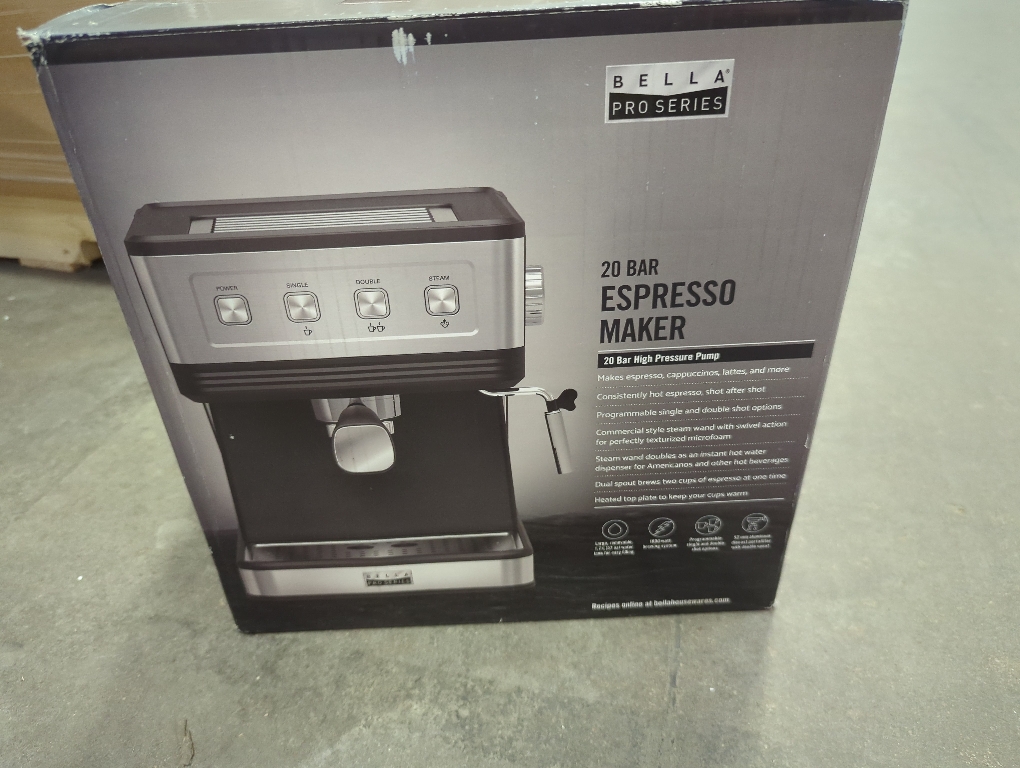 Bella PRO - Barista Elite Espresso Station with 20 Bars of High Pressure - Black