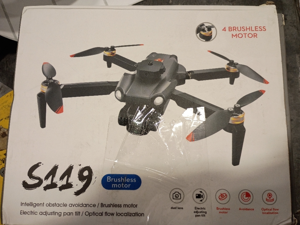 S119 Drone with Camera, 8K Brushless Motor Drones for Adults, FPV RC Quadcopter with 3D Flips, Obstacle Avoidance, Optical Flow Positioning, Trajectory Flight, Carrying Bag, 2 Battery (Grey)