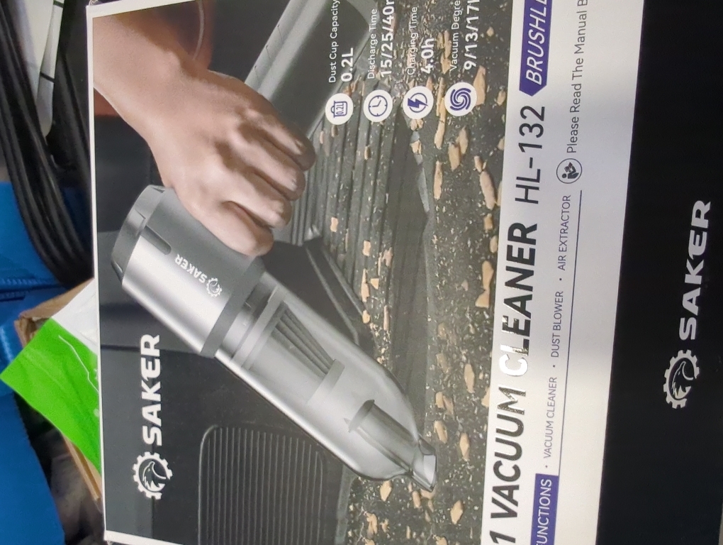 Saker Car Vacuum Portable Cordless Handheld Car Vacuum 15000PA High Power with Brushless Motor and Blower for Cars,Office,Home Cleaning HL107B