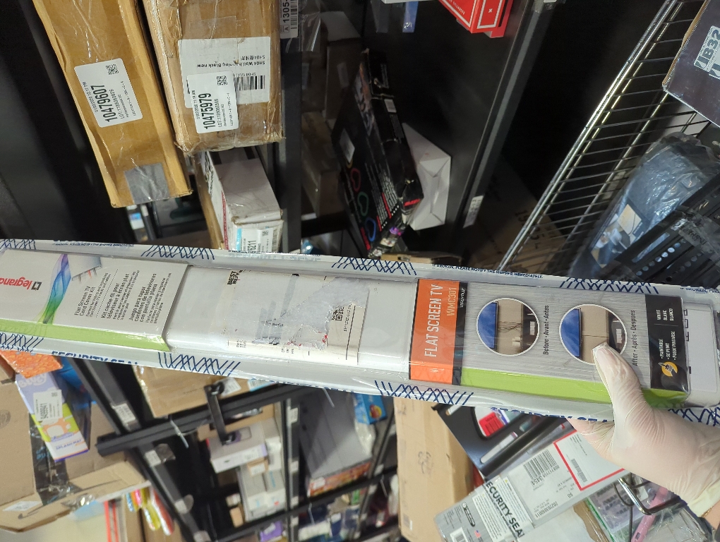 Wiremold 30  Flat Screen TV Cord Cover Kit - Cover - White - Plastic