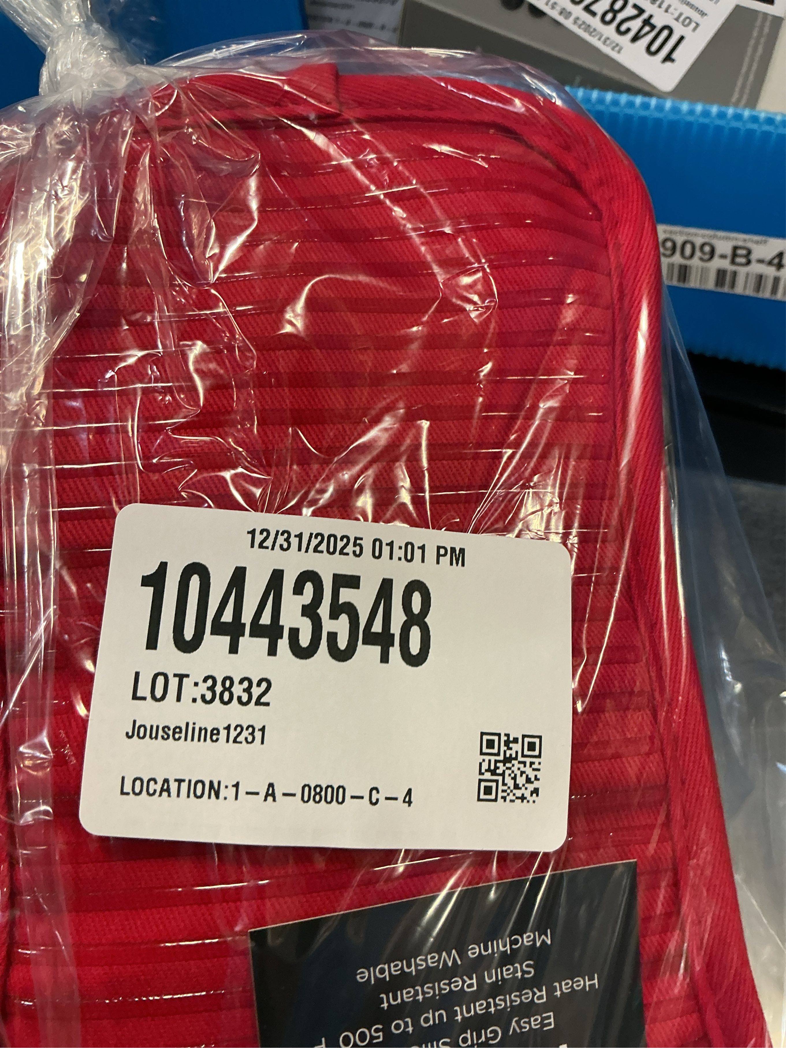 All-Clad Premium Pot Holder & Heating Pad, (2-Pack) Heat Resistant to 500 Degrees, 100% Cotton 10x6.25 for Kitchen and Barbeque, Chili Red