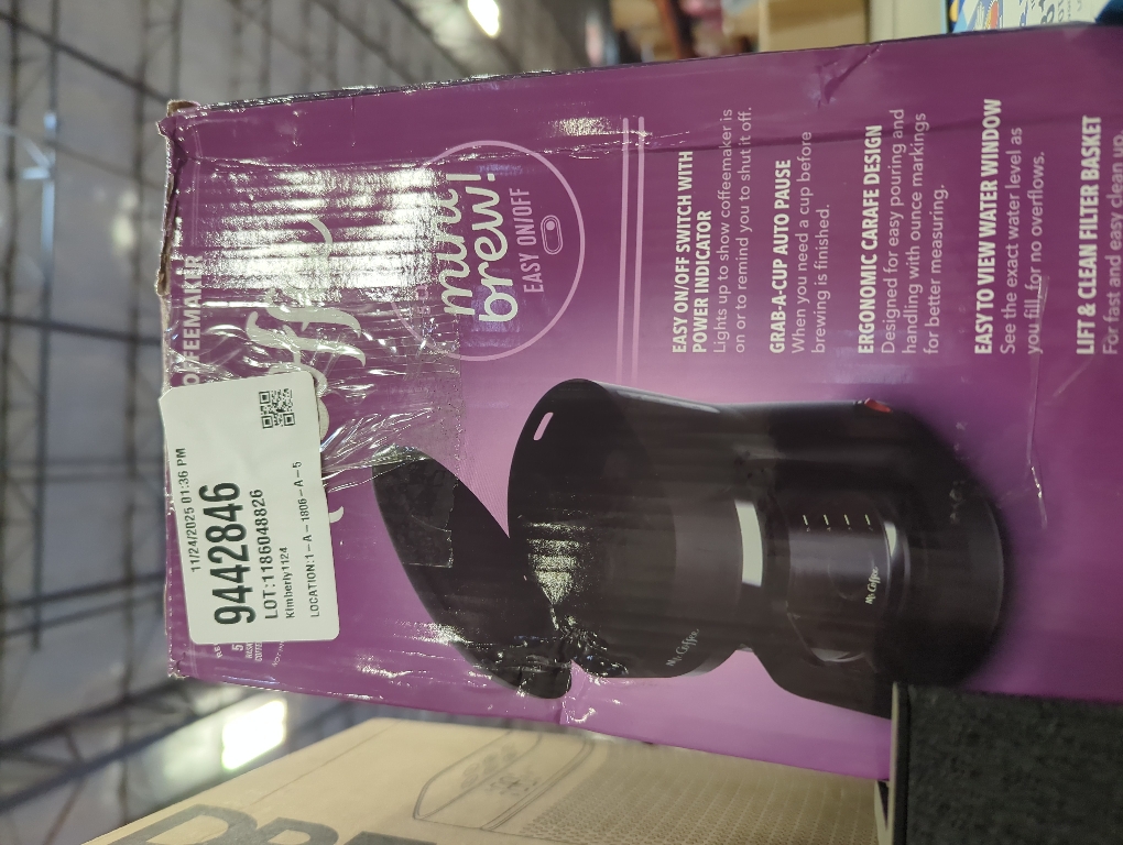 Mr. Coffee 5-Cup Switch Coffee Maker Black: Small Drip Coffee Machine, Electric, Paper Filter, 25 oz Capacity