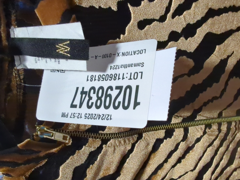 Size small Burnout Velvet Long Sleeve Mini Dress with Two Way Zipper Brown