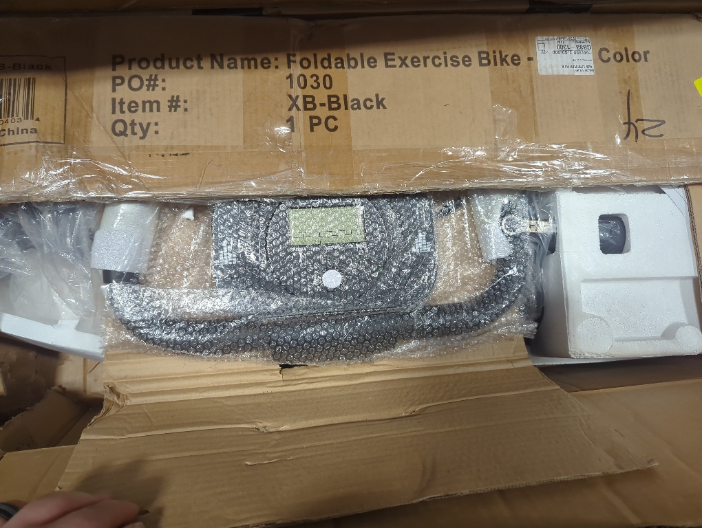 Color Black Lanos Portable 2 In 1 Foldable Exercise Workout 10 Level Adjustable Intensity X Bike Machine for Home with Precision Balanced Flywheel, Black