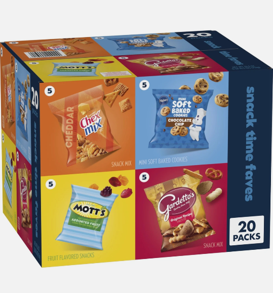2pk Chex Mix, Mott's, Gardetto's, Pillsbury Cookies, Snack 26.5 Ounce