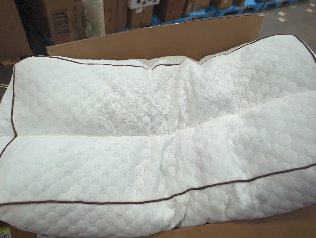 Shredded Memory Foam Knee Pillow for Side Sleepers, 6.5 Height Pillow Between Legs for Aligns Spine & Relieves Pressure Hip & Leg Elevation, Supportive Pillow for Pregnancy, Sciatica, White