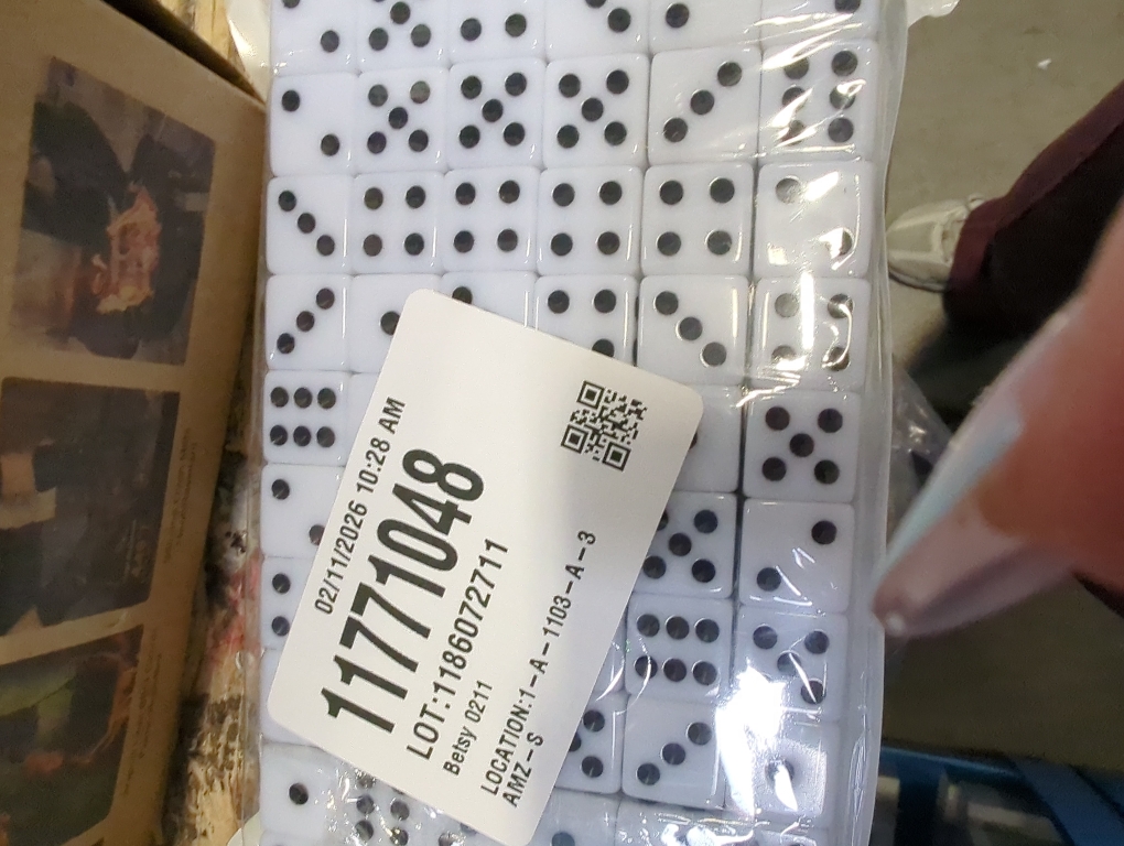 50 Pack 16MM White Dice - Six Sided Standard Opaque White Dice with Black Pips Dots for Board Games