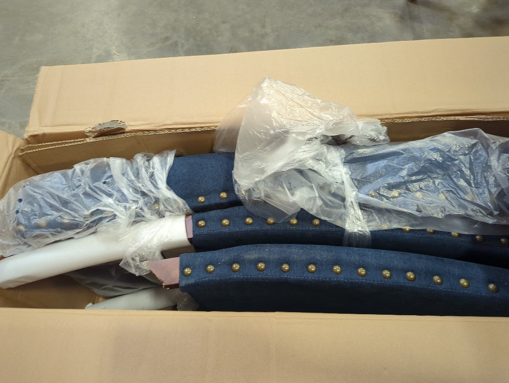 Blue Studded Chair Set of 2