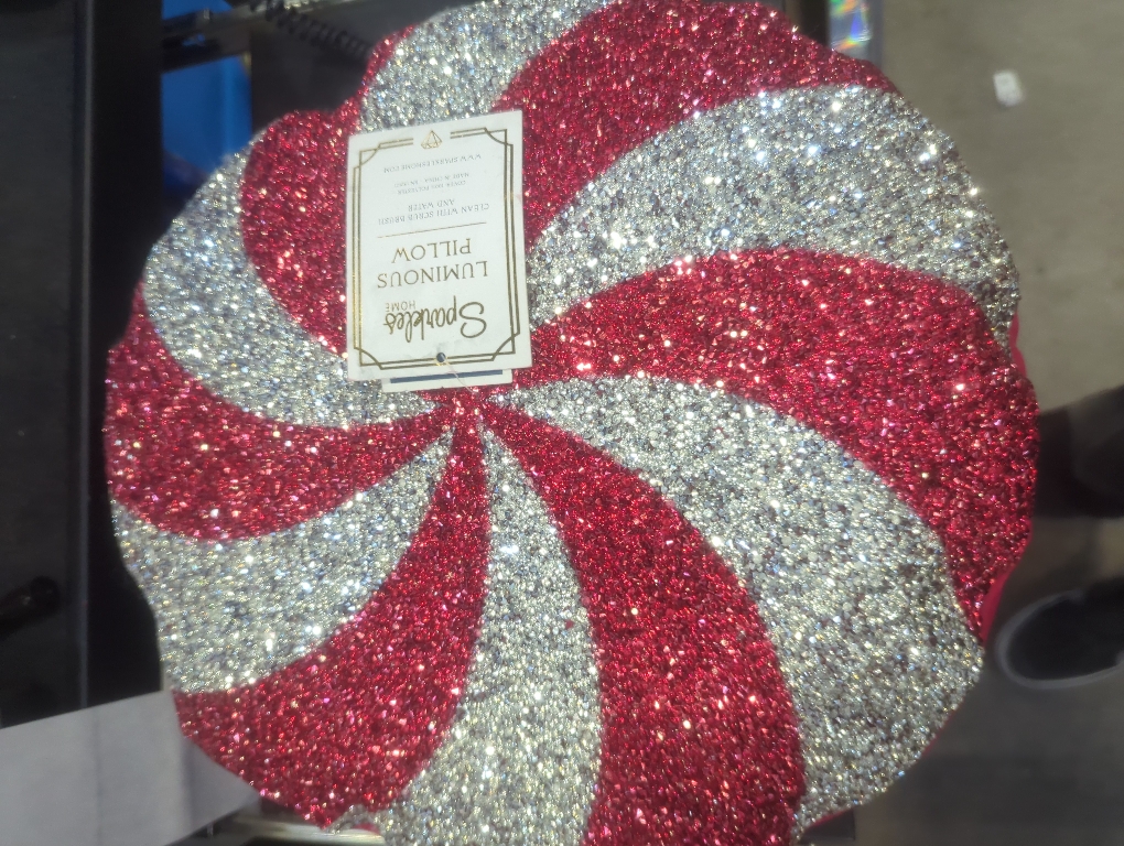 Sparkles Home Luminous Peppermint Pillow