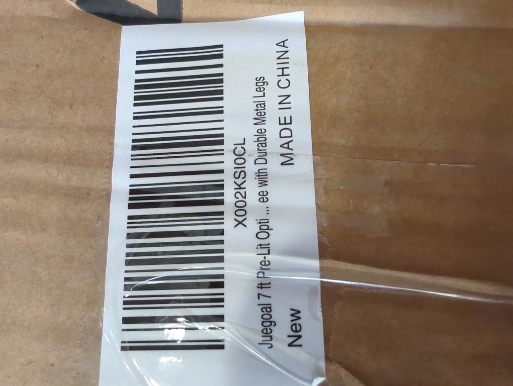 Juegoal 7 ft Pre-Lit Optical Fiber Christmas Artificial Tree, with LED RGB Color Changing Led Lights, Snowflakes and Top Star, Festive Party Holiday Fake Multicolor Xmas Tree with Sturdy Metal Legs