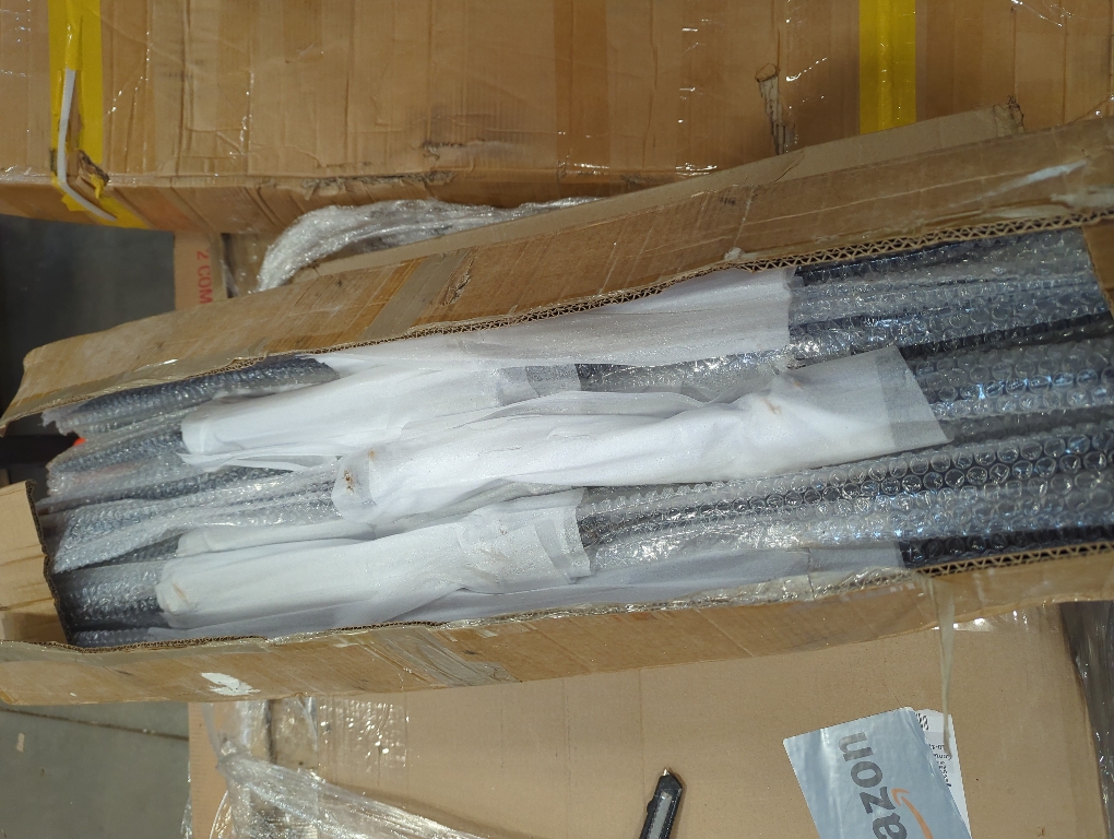 30 Pack Wrought Iron Balusters for Staircase Interior, 1/2 x 44 Hollow Deck Spindles Stair Railing Indoor with 60 Fixed Swivel Shoes, Metal Double Basket Decorative Stair - Matte Black