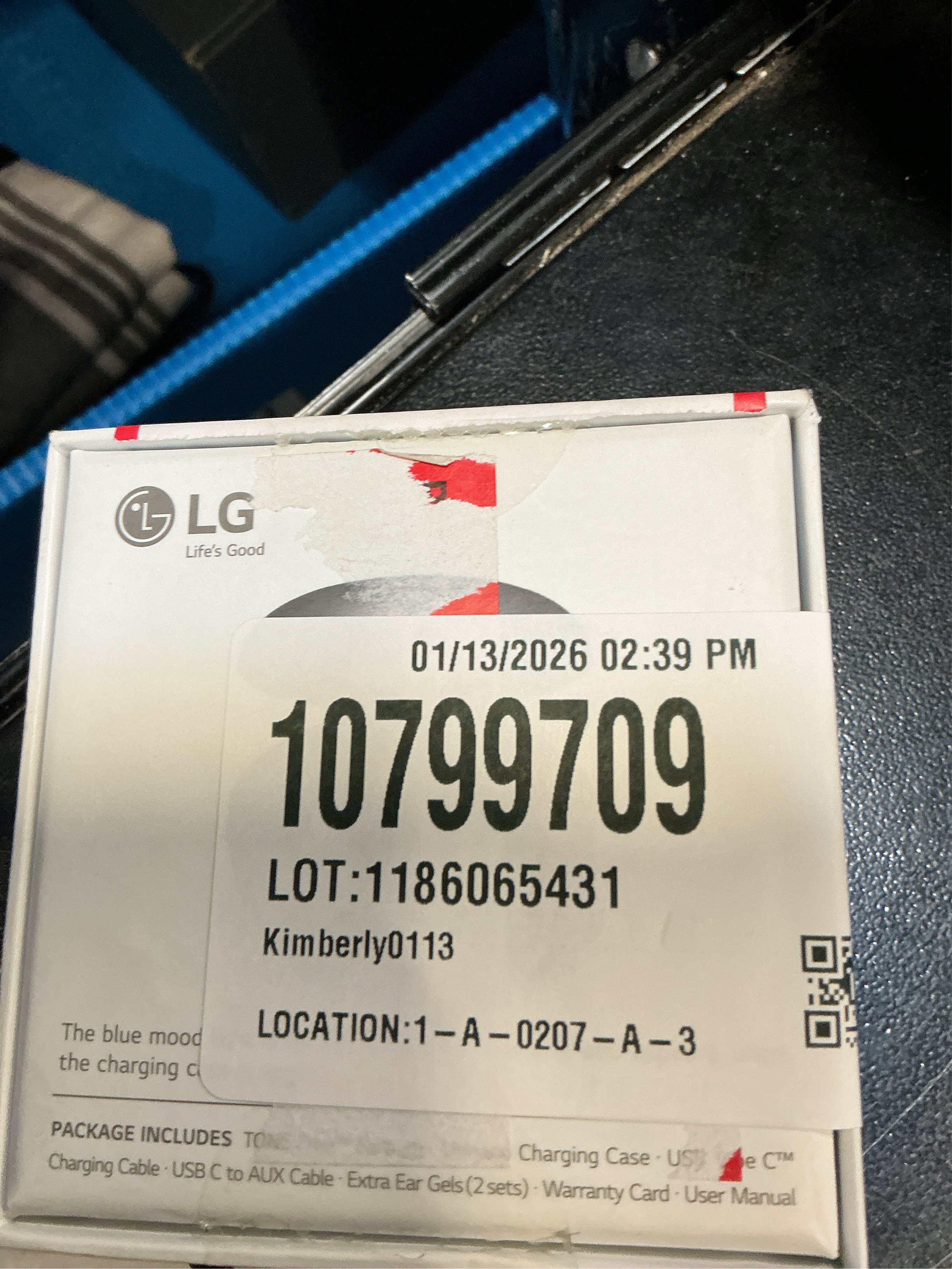 LG TONE Free FP9 Plug and Wireless True Wireless Bluetooth UVnano Earbuds, Black