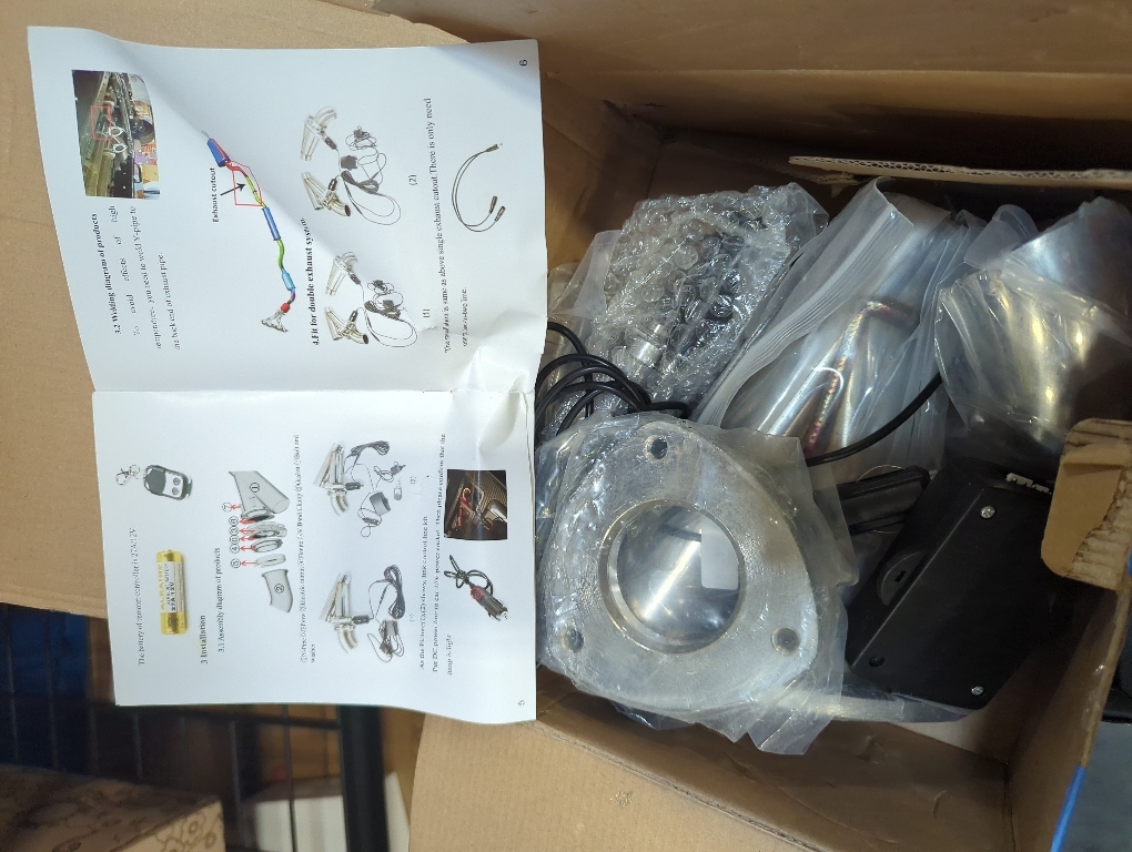 2.5 Inch Electric Exhaust Cutout with Elbow Valved Muffler Valvetronic Exhaust Valve Kit