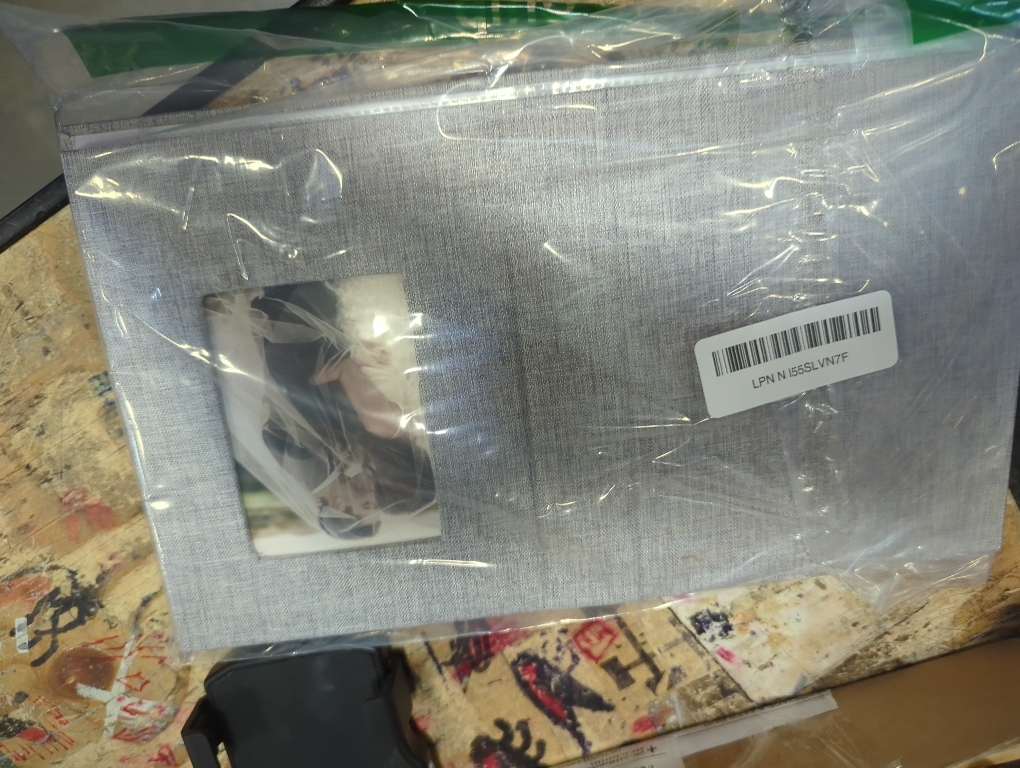 Mublalbum 2 Pack Small 8x10 Photo Album 2 Pack Linen Cover with Display Window Mini Picture Book Each Holds 52 Vertical Pockets for Artwork Postcards or Pictures Storage (Gray)