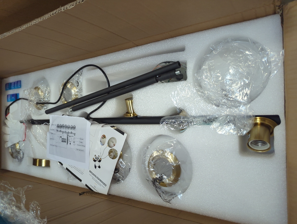 KCO Lighting Black and Brass Linear Pendant Light Mid Century Modern Sputnik Chandelier 7 Lights Milk Glass Globe Kitchen Island Pendant Lighting for Dining Room Living Room