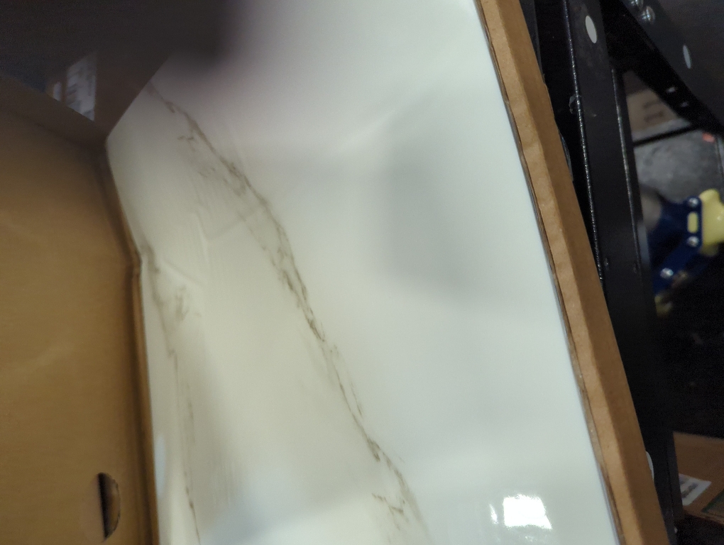 10pcs Marble Peel and Stick Backsplash Waterproof Washroom Wall Panels, Peel and Stick Tile, PVC Wall Panels for Kitchen (White and Grey, 11.8 x 11.8 x2.5MM x 10Pack)