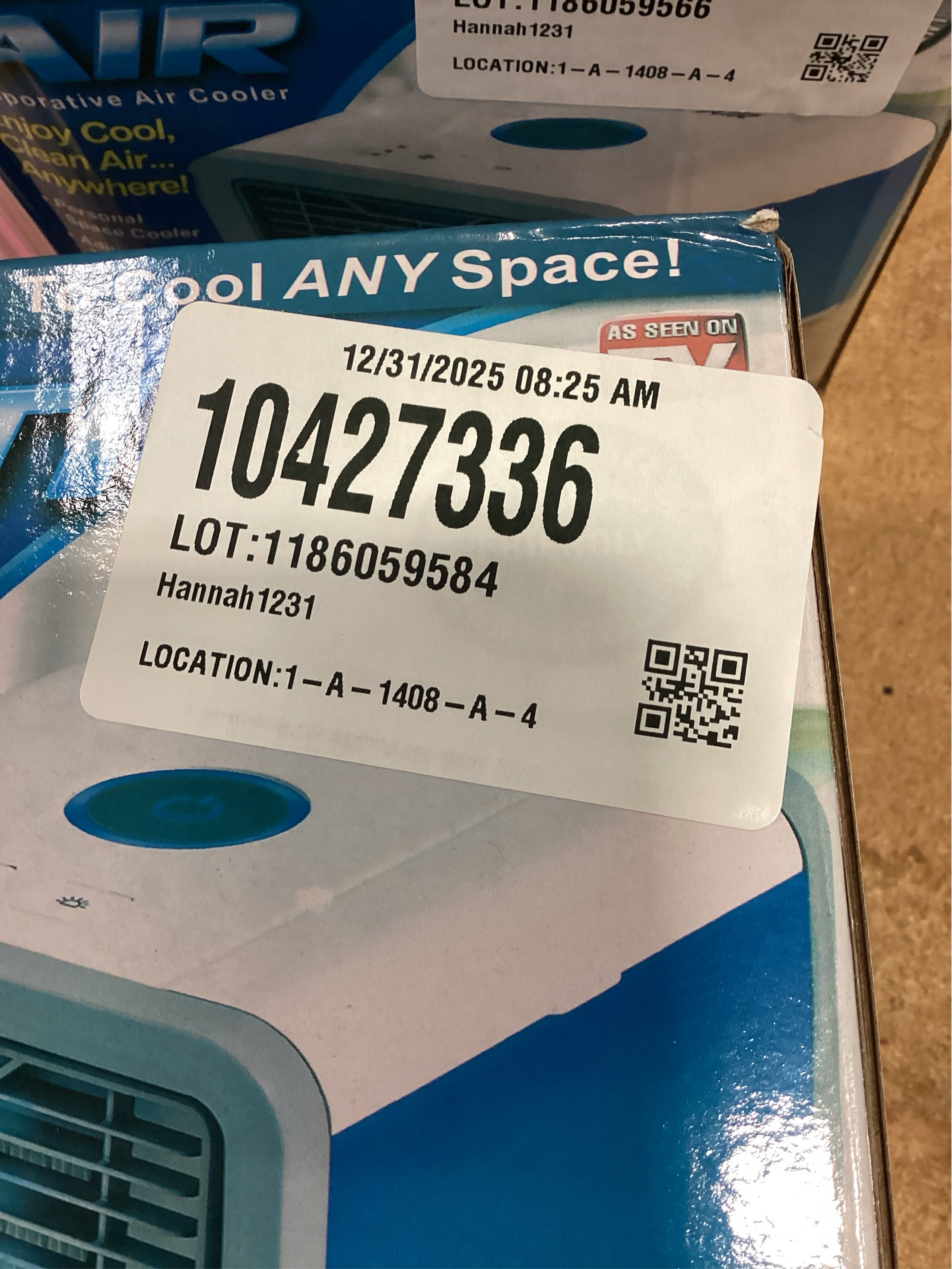 Arctic Air Pure Chill Evaporative Air Cooler By Ontel - Powerful 3-Speed Personal Space Cooler, Quiet, Lightweight And Portable For Bedroom, Office, Living Room & More