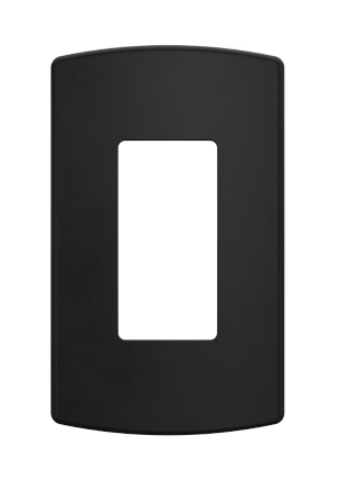 Franklin Brass Soft Modern (3-Pack) Pure Black 1-Gang Screwless Decorator/Rocker Wall Plate, Single Switch Cover, Concealed Mount, Outlet Cover
