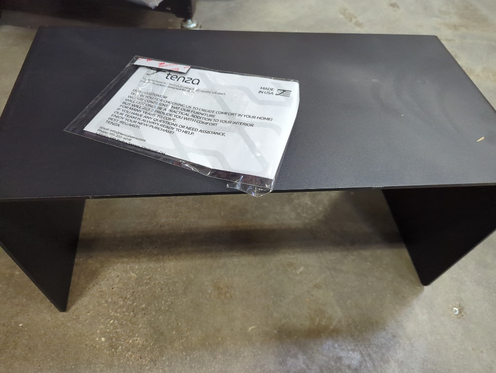 Tenza Black Metal Table 2'x1'