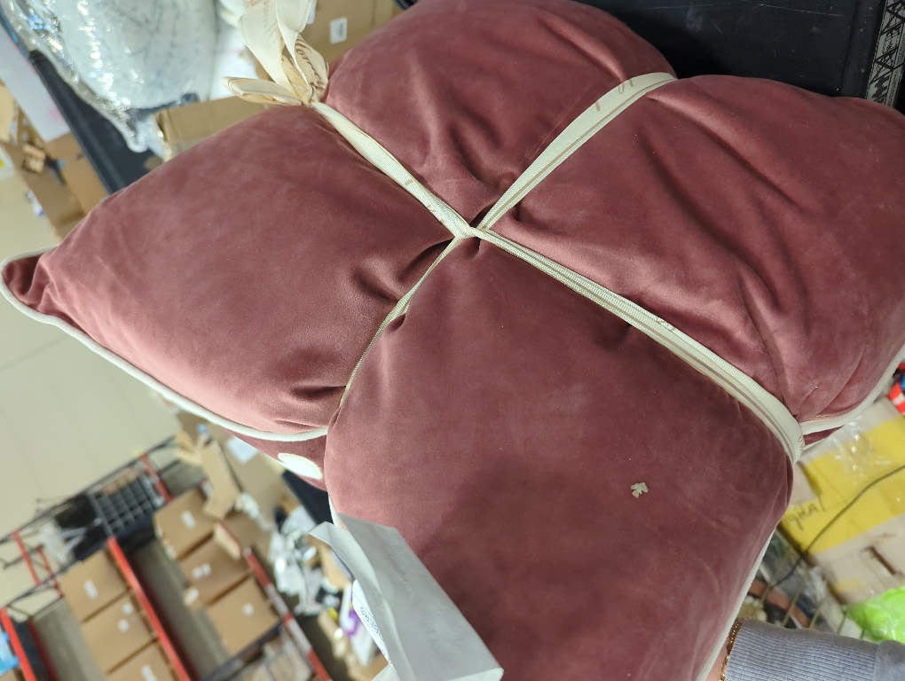 Homey Cozy Decorative Pillows Set of 2 Maroon and White