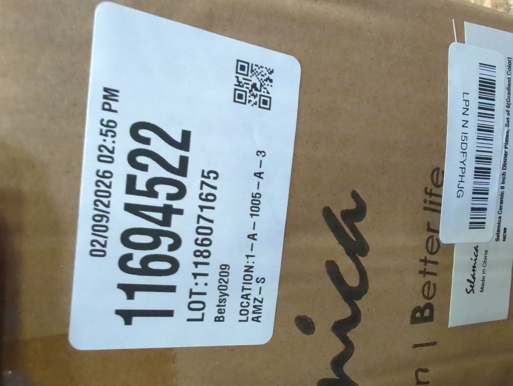 Selamica Ceramic 16-Pieces Dinnerware Set, Ceramic Dishes Set for 4, Kitchen Plates and Bowls Sets, Dinner Plates Set, Spray Black Dots, Gradient Color