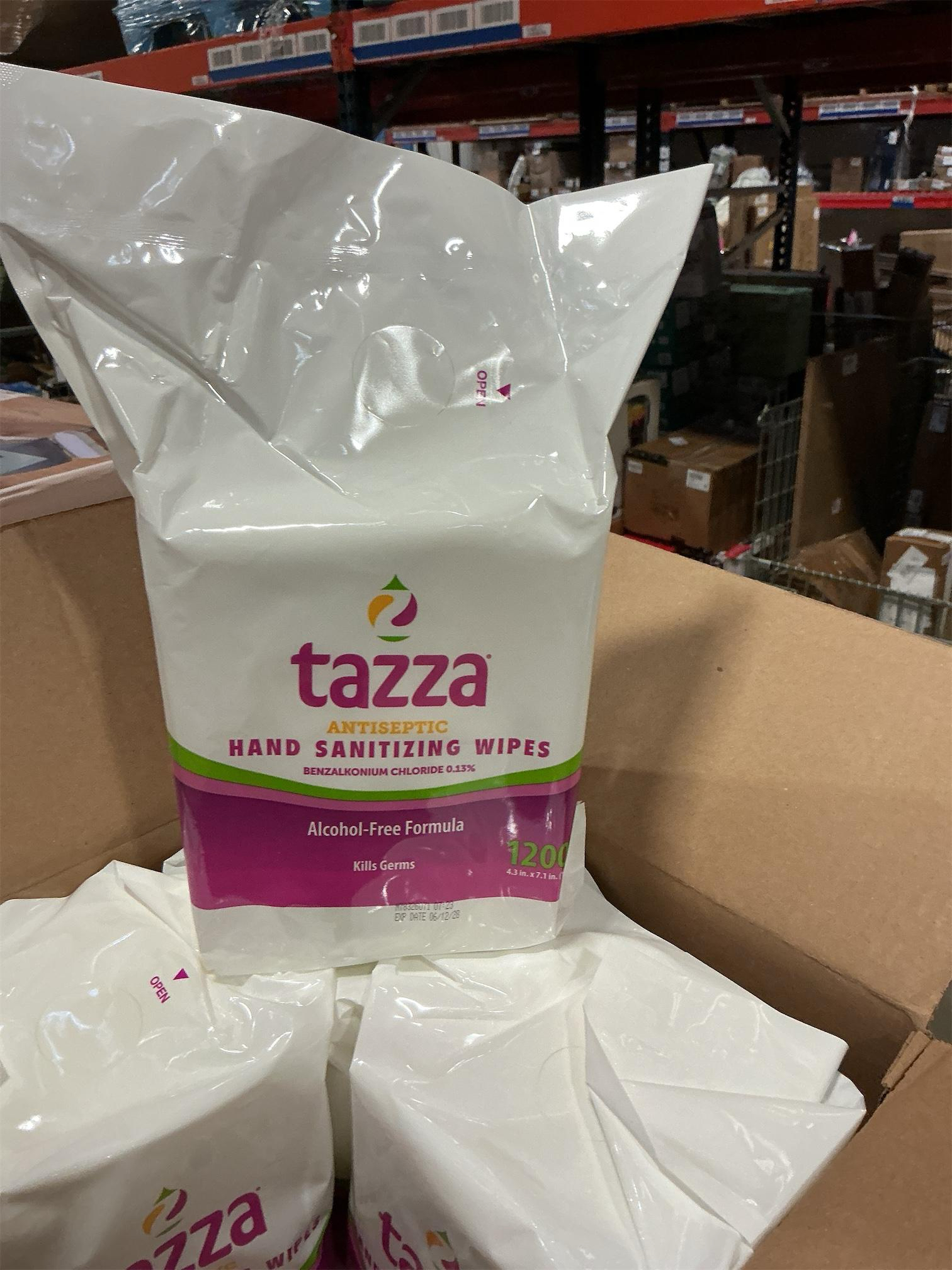 Tazza TAZZAWP1200 Wet Wipes - Bulk 4 x 1200 Ct, Durable Pre-Saturated Cleaning Gym Equip Wipes. 1 penny a wipe!