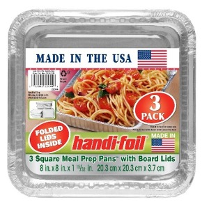 Set of 6 Handi Foil Square Meal Prep Pan