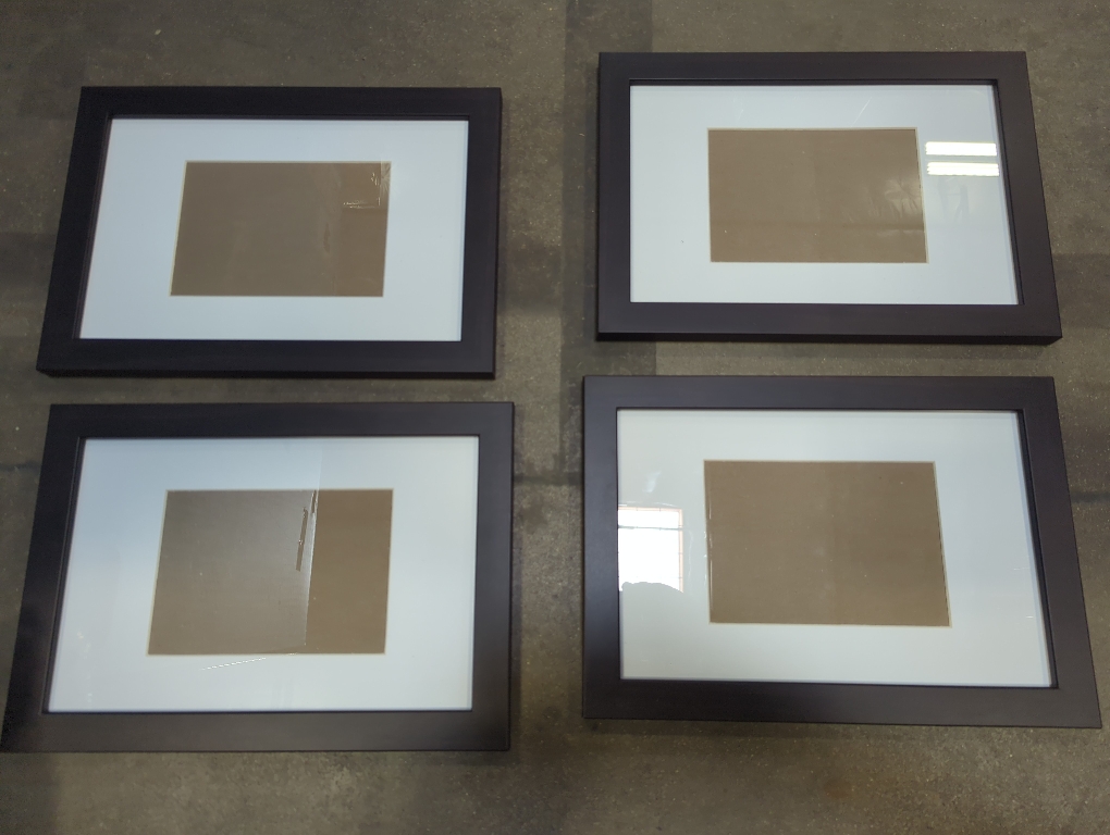 4pk Brown Square Picture Frame