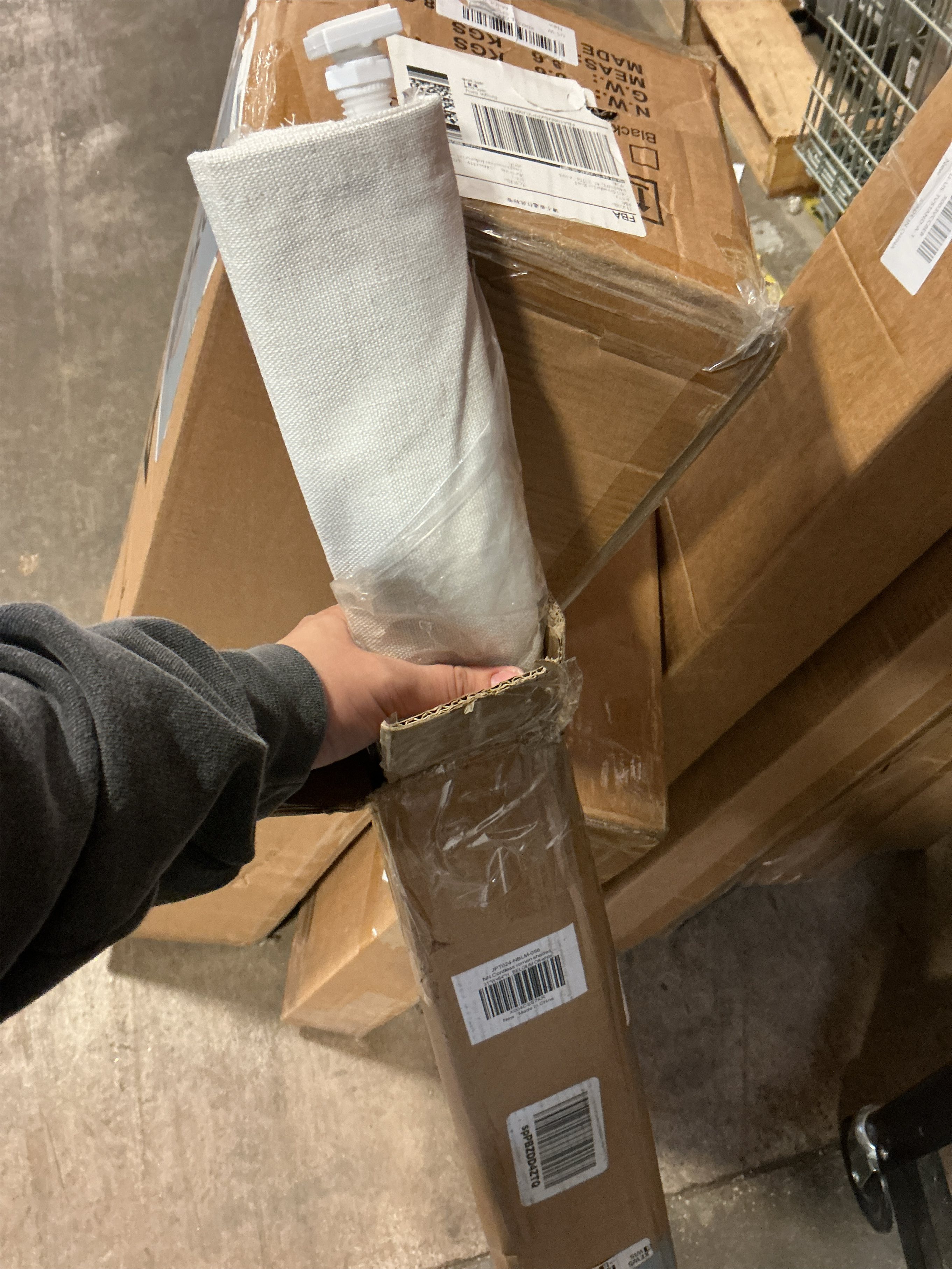 LazBlinds No Tools No Drill Cordless Roman Shades for Windows, Blackout Thermal Insulated UV Blocking Window Blinds, Room Darkening Fabric Blinds for Indoor Windows, 31'' W x 64'' H, Off White