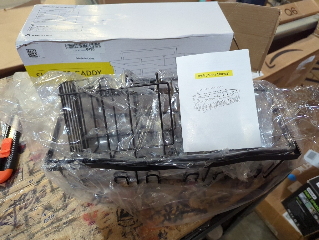 Veken Rustproof & Waterproof Shower Caddy 6-Pack, No Drilling Adhesive Shelves Rack with Soap Holder, Large Capacity Bathroom Organizers and Storage, Wall-Mounted Kitchen & Home Decor