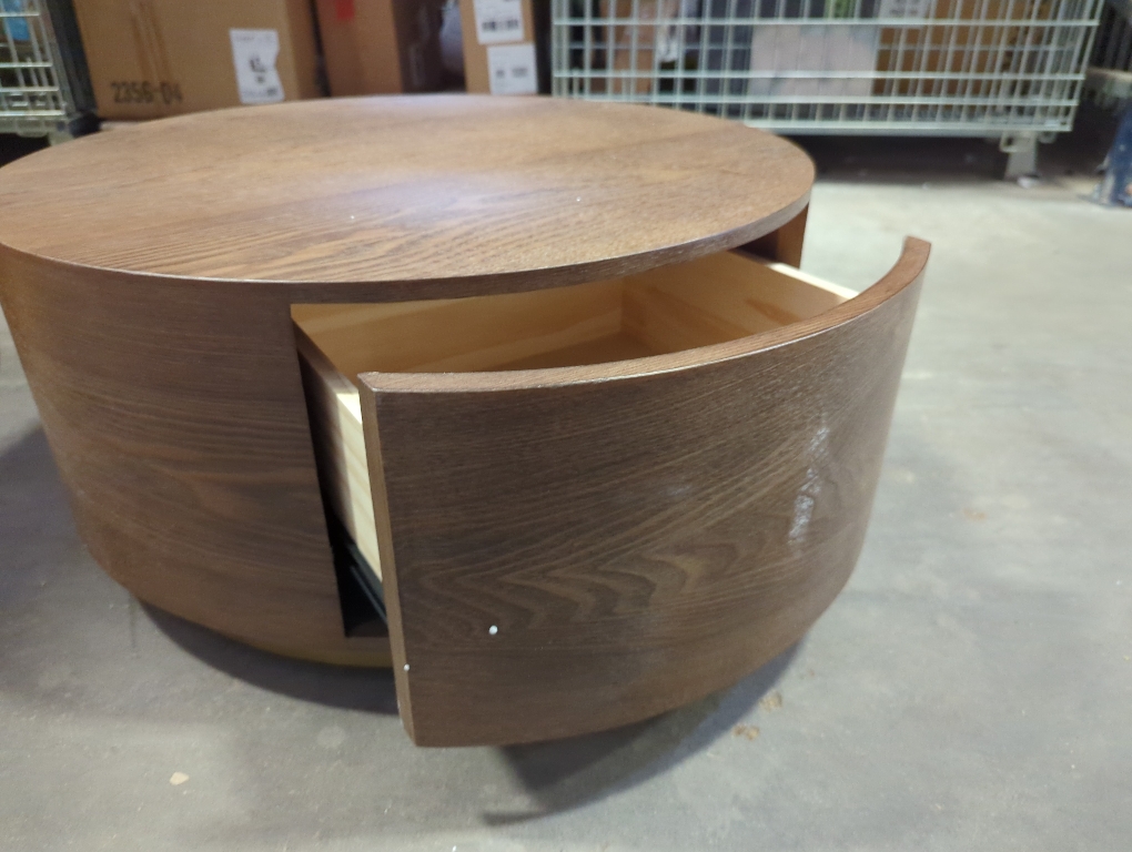 Wooden Tea Table With Hidden Drawer